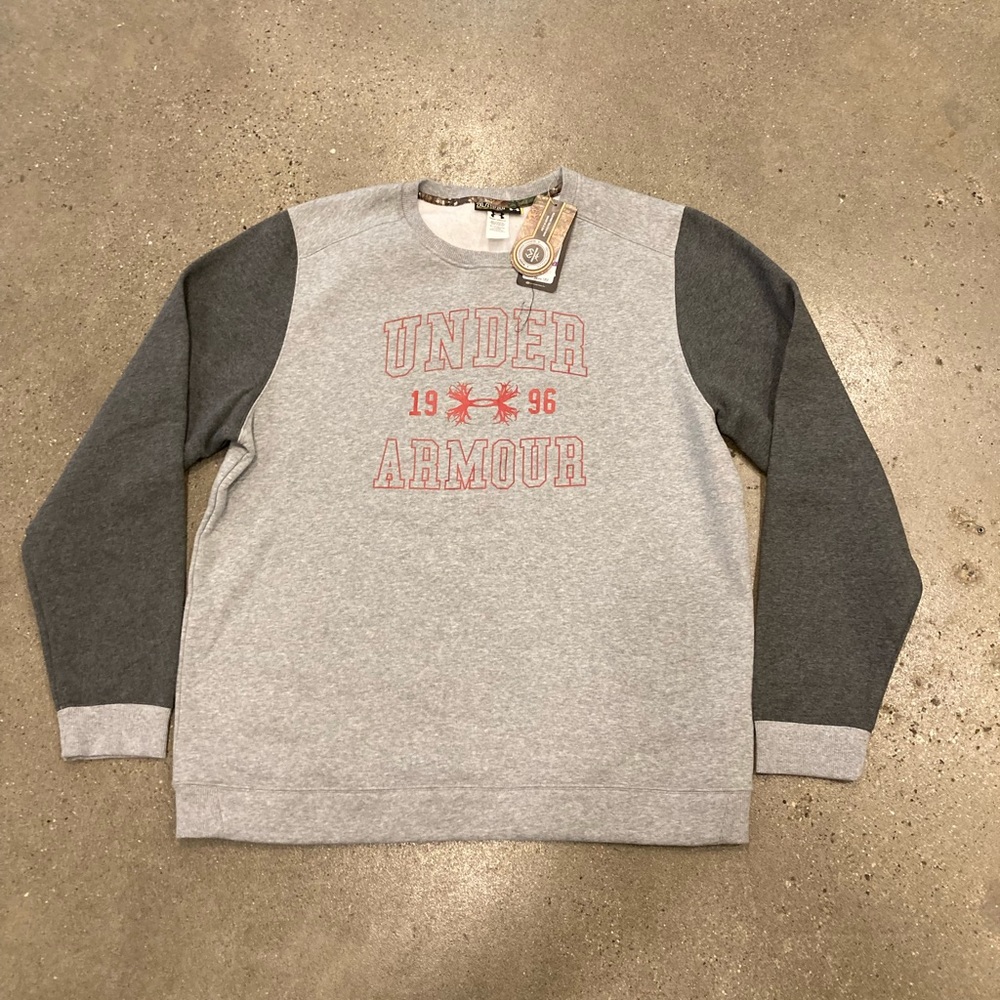 Under Armour Hunting Rival Fleece Crewneck Sweatshirt Size 2XL - Picture 11 of 12